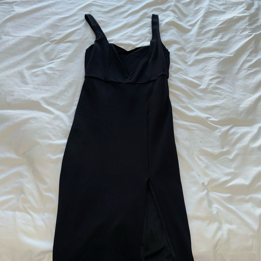 Black midi dress